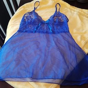 Blue lingerie